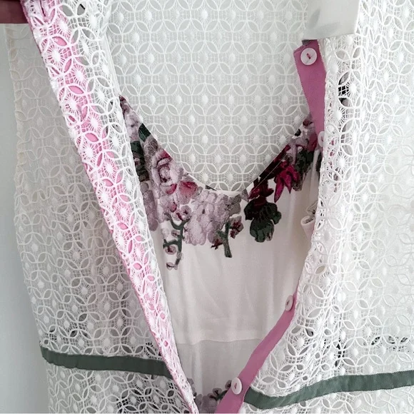 Anthropologie X Tracy Reece 2- Piece Cherry Blossom Midi Shirtdress - Picture 11 of 14